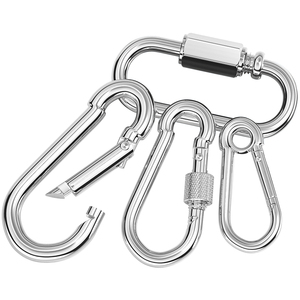 316不锈钢弹簧扣登山扣保险扣钥匙扣葫芦扣螺母弹簧带圈扣狗链扣