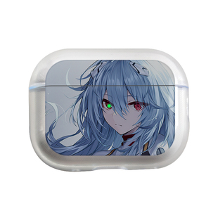 azeyao福音战士eva绫波丽动漫适用苹果Airpods2pro3代无线耳机软壳保护套二代透明对灯开盖发光软耳机套Pro2