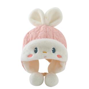 婴儿帽子冬季可爱超萌女宝宝小兔保暖雷峰帽秋冬天男童加厚护耳帽