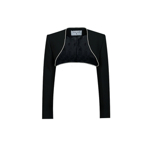 王玥婷同款 YES BY YESIR叶谦原创设计师24春新款学院超短外套