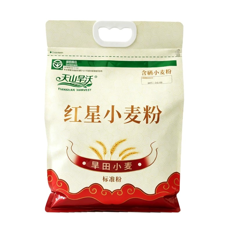 新疆特产厨房食材天山旱沃红星小麦面粉标准粉奇台面粉普通中筋粉