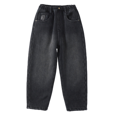 男童羊羔绒牛仔裤冬季一条过冬