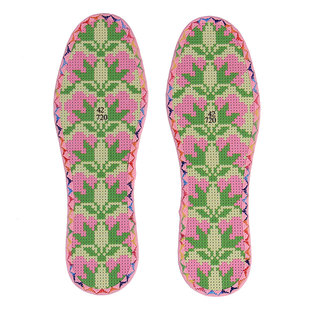 鞋垫十字绣新款手工自己绣2025年半成品刺绣加厚七层棉布彩边绣花