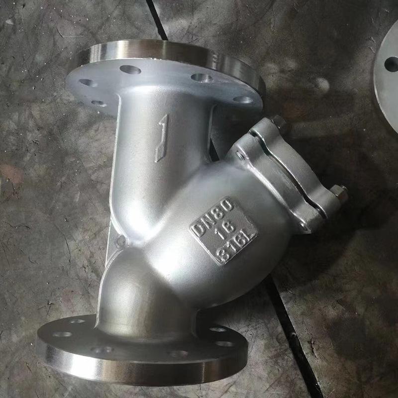 304不锈钢法兰y型过滤器GL41WH管道焊接过滤器阀门美标SY4P全通径