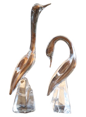 法国Daum水晶鹤装饰摆件