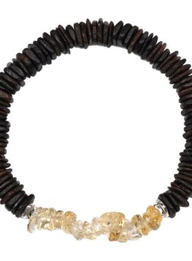 POHIER天然黄水金沉香木手链