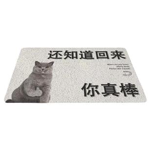 起贝定制猫咪活着回来就行入户门垫进门地毯门口玄关除尘丝圈脚垫