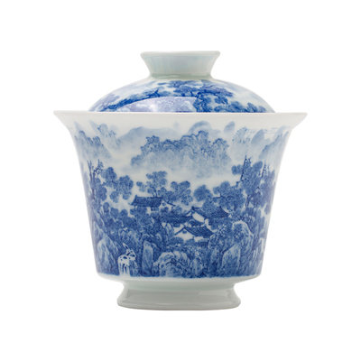 山水陶瓷景德镇手绘青花
