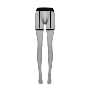绫-新品「叠」云缎™3D一线裆性感袜中袜连裤袜丝袜黑丝夏薄款女