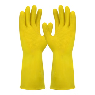 橡胶手套工业耐酸碱防水防滑耐油牛筋乳胶手套工业劳保耐磨耐用