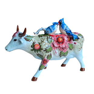新年装饰品双喜临门牛摆件美式轻奢陶瓷客厅办公室桌面摆放布置