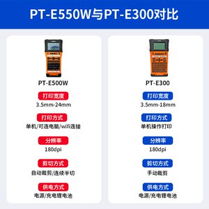 兄弟标签机PT-E550W/PT-E300/E310BT手持线缆标签打印机PT-E560BT