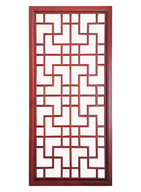 东阳木雕仿古门窗实木电视背景墙