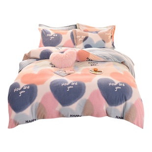 2025新款冬季牛奶绒四件套法兰绒加厚珊瑚绒双面法兰绒床被套加绒