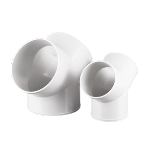 瞳行记T型Y型三通接口ABS新风系统通风管道接头软管分流100/150mm