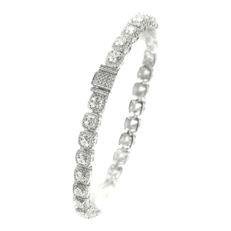 ICE BLING 逆爱池骋同款 7MM满钻锆石超闪冰糖手链 嘻哈小众夜店