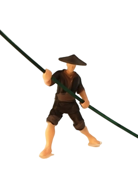 船夫树脂造景小人物江湖古风小摆件盆景微景观假山古韵匠坊