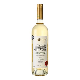 格鲁吉亚原瓶进口 沙罗什维利Mtsvane半干白葡萄酒750ml 13%vol