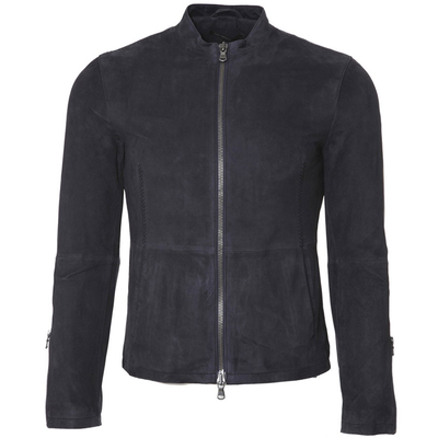 邦德同款麂皮绒修身机车夹克