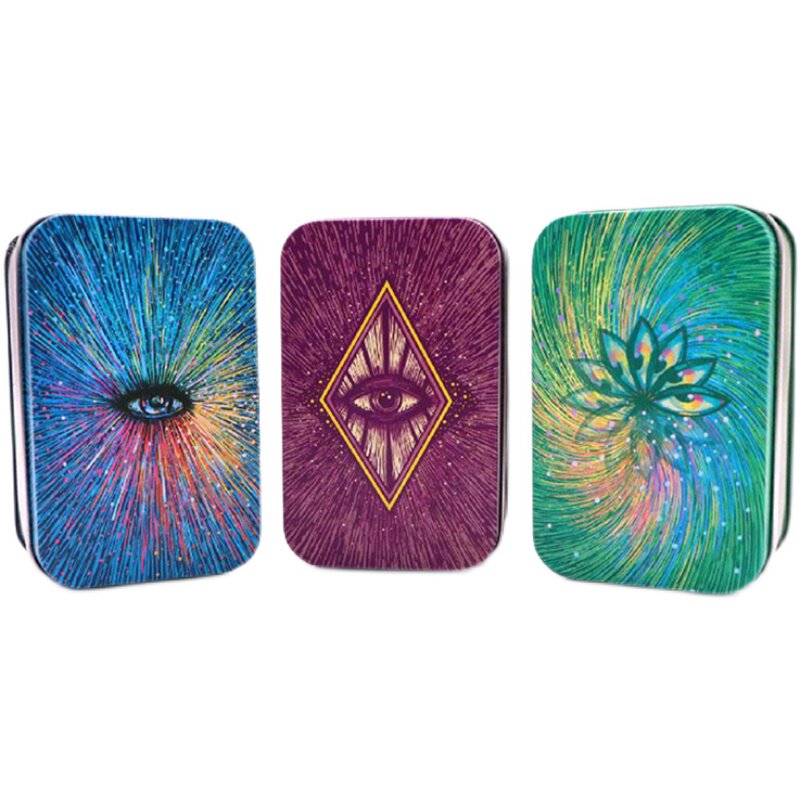 进口正版迷你便携78张Prisma Visions Tarot棱镜塔罗牌铁盒口袋版