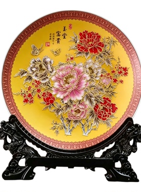 厦门漆线雕玉堂富贵真金箔摆件
