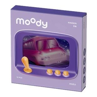 【3盒】moody美瞳日抛10片装时光机系列伊甸都市彩色隐形眼镜自然