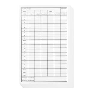 高尔夫记分卡 20张计分本卡纸 铜版材质不易变形球场比赛配件用品