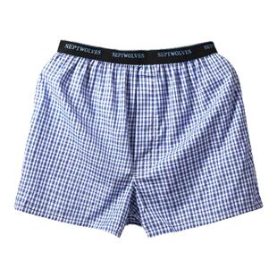 七匹狼纯棉男士睡裤男款居家短裤三分阿罗内裤可外穿宽松大裤衩男