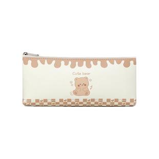 可爱卡通小熊铅笔袋笔袋学生大容量便捷文具盒简约小清新女铅笔盒