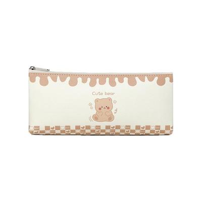 可爱卡通小熊铅笔袋笔袋学生大容量便捷文具盒简约小清新女铅笔盒