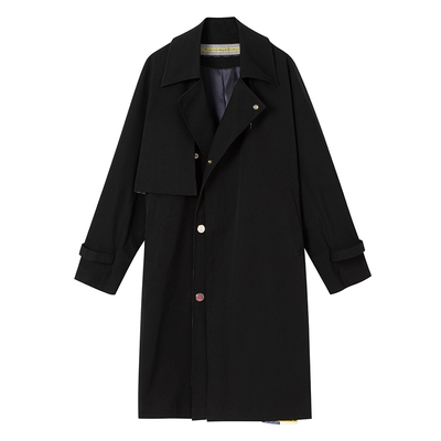 NUMBER HERE进口梭织面料春秋季解构风衣外套大衣男款NH13F112