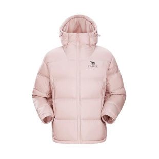 骆驼黑钻5短款羽绒服女2025冬季新款气凝胶保暖外套加厚面包服男