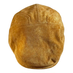 2025秋冬季鹿皮绒日系纯色前进帽子男女百搭画家帽复古时尚贝雷帽