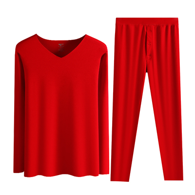 七匹狼本命年内衣男德绒大红保暖