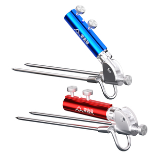 地插万向钓鱼垂钓多功能架杆配件不锈钢地插头加粗鱼竿架鱼杆支撑