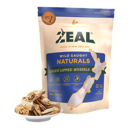 ZEAL新西兰进口猫狗宠物冻干零食柴犬比熊Ω3美毛保护关节青口贝