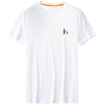 夏季薄款圆领t恤男短袖刺绣字母