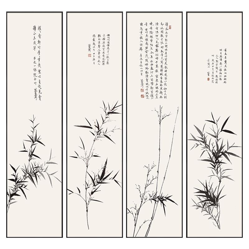 【丝绢肌理画】茶室办公室玄关画