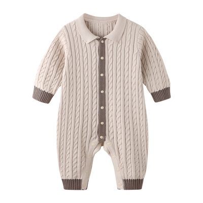 modomoma男宝长袖针织爬服