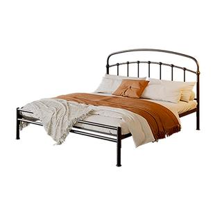 天坛家具铁艺床双人床现代简约铁架床欧式主卧铁床金属法式