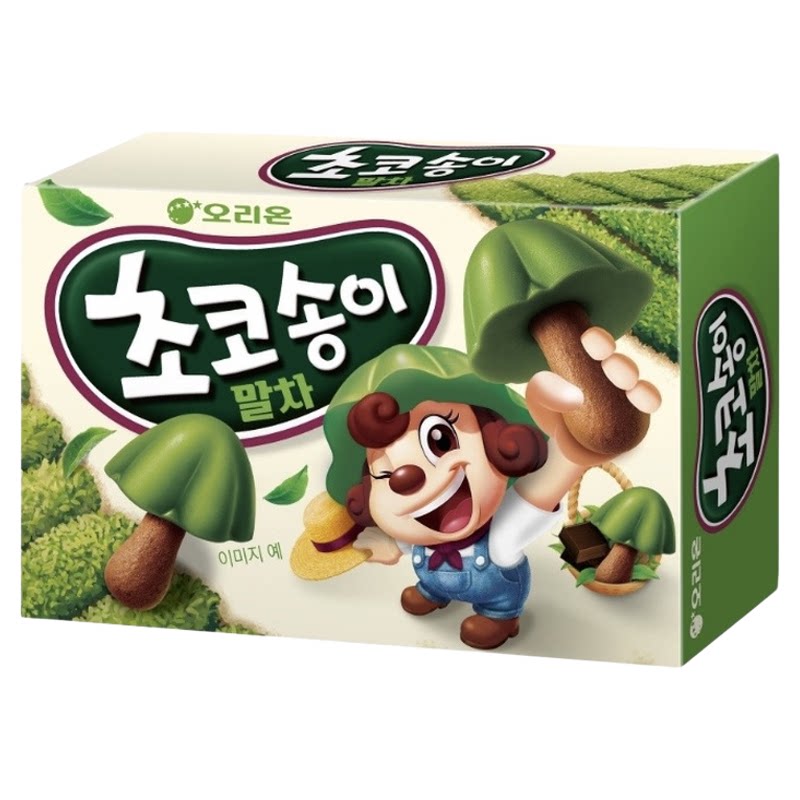 韩国直邮好丽友抹茶蘑菇力饼干