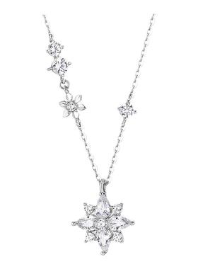 卡蒂罗幸运雪花项链女925银轻奢设计感锁骨链圣诞生日礼物送女友