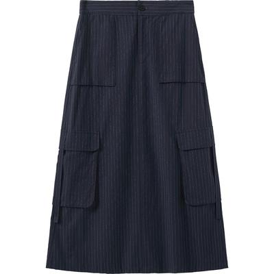 播商场同款工装风条纹半身裙女25秋季新款精致通勤裙子BDS3BD4820