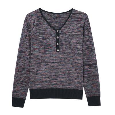 恒源祥显瘦毛衣打底衫长袖上衣中年妈妈春秋新款洋气上衣女遮肚子