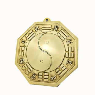 大号铜八卦镜凸镜家用阴阳太极图大门口挂件阳台窗户凹镜铜凸透镜