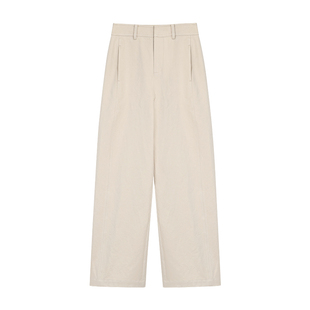 Maven Lin 弧线生姿 垂感阔腿镰刀裤女宽松休闲裤显瘦拖地长裤子