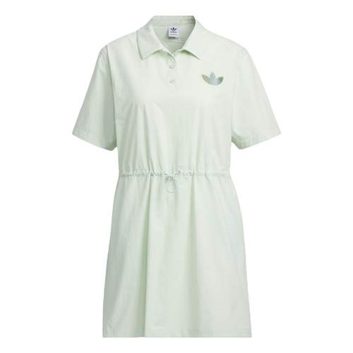 阿迪达斯三叶草女2023夏季新款运动休闲翻领连衣裙 IK8631 IP2199