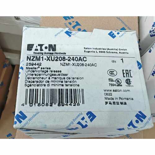 议价伊顿穆勒NZM1-XU208-240AC塑壳断路器欠压线圈德国原装正品