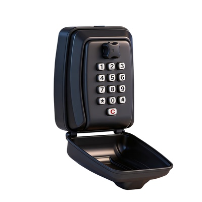 装修密码钥匙盒户外民宿防水铝合金按键钥匙收纳盒工地壁挂式猫眼