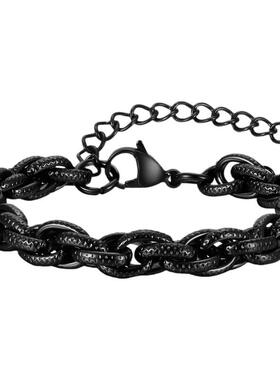 泰爱你潮男酷炫钛钢手链